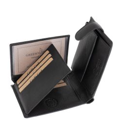 Ez a GreenDeed márkás, díszdobozban kapható prémium kategóriás férfi bőr pénztárca fényes, elegáns külsővel és sokoldalú belső kialakítással készült.