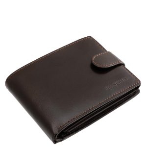Ez a valódi bőr pénztárca a klasszikus stílusban, elegáns fényes külsővel rendelkező, minőségi díszdobozos férfi La Scala modell.