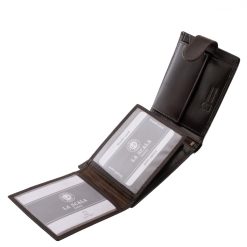 Ez a valódi bőr pénztárca a klasszikus stílusban, elegáns fényes külsővel rendelkező, minőségi díszdobozos férfi La Scala modell.