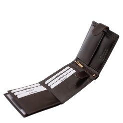 Ez a valódi bőr pénztárca a klasszikus stílusban, elegáns fényes külsővel rendelkező, minőségi díszdobozos férfi La Scala modell.