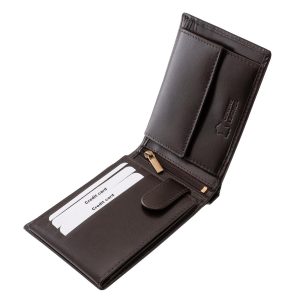 Komoly megjelenésű, stílusos színekben gyártott, elegáns férfi pénztárca valódi bőr alapanyagból gyártva, stílusban hozzá illő minőségi díszdobozban.