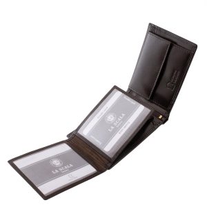 Komoly megjelenésű, stílusos színekben gyártott, elegáns férfi pénztárca valódi bőr alapanyagból gyártva, stílusban hozzá illő minőségi díszdobozban.