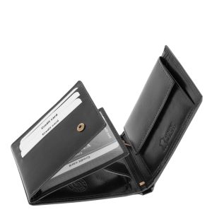 Komoly megjelenésű, stílusos színekben gyártott, elegáns férfi pénztárca valódi bőr alapanyagból gyártva, stílusban hozzá illő minőségi díszdobozban.