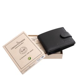 Kisméretű GreenDeed férfi bőr pénztárca GTD10/T külső fénykép dobozképpel