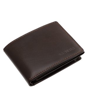 Kellemesen fényes, elegáns megjelenésű valódi bőr pénztárca férfi vásárlóink által kedvelt kisméretű kialakítással, minőségi díszdobozos kivitelben.