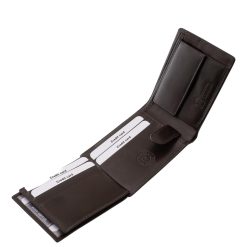 Kellemesen fényes, elegáns megjelenésű valódi bőr pénztárca férfi vásárlóink által kedvelt kisméretű kialakítással, minőségi díszdobozos kivitelben.