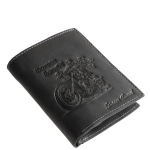 Chopper mintával benyomott fekete színű irattartó pénztárca külső képe