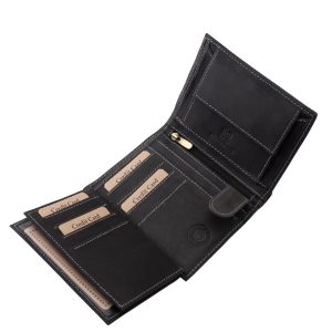 Chopper mintával benyomott fekete irattartó pénztárca belső képe