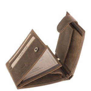 Egyedi és modern valódi bőr, GreenDeed márkás férfi pénztárca modell, Anonymous motívummal, minőségi díszdobozban szállítva.