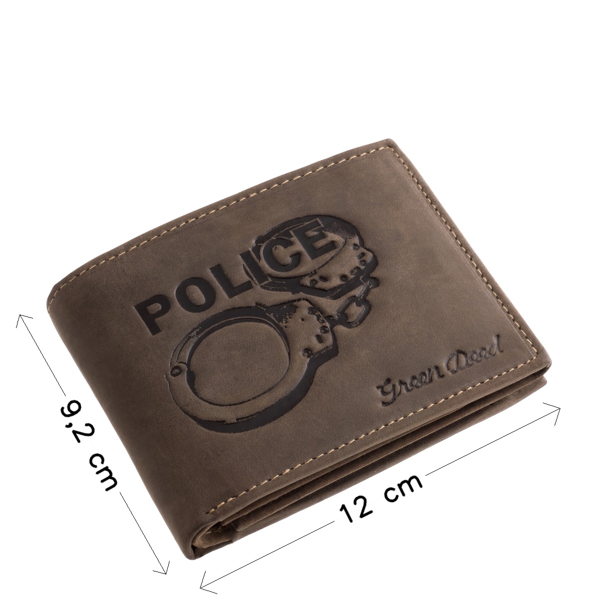 GreenDeed valódi bőr férfi pénztárca police mintával POLI1021 - Image 4