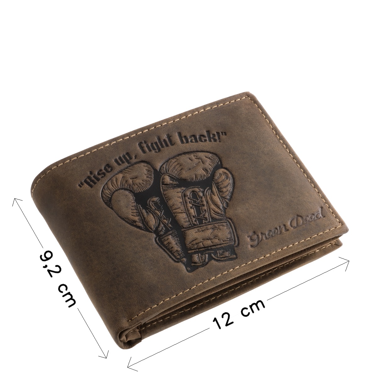 GreenDeed valódi bőr férfi pénztárca bokszkesztyű mintával BOXI1021 - Image 4