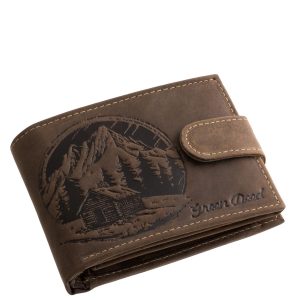 Ez a prémium minőségű, valódi bőr férfi pénztárca esztétikus és rendkívül praktikus is fedelén erdei tájképpel, minőségi díszdobozos modellünk.
