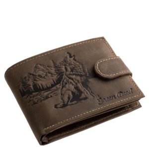 Ez a különleges, prémium minőségű farkas mintás valódi bőr pénztárca a vadon erejét és a természet szellemét hordozza magában, díszdobozos kivitelben.