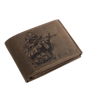 GreenDeed férfi valódi bőr pénztárca fegyveres katona motívummal, mely egyedi termékünk, stílusos díszdobozos kivitelben készül.