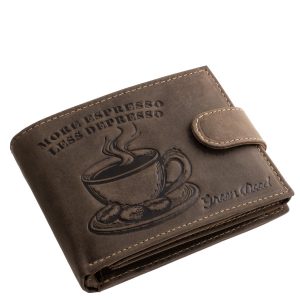 Ez az egyedi, valódi bőr férfi pénztárca igazi különlegesség a GreenDeed-től a kávé szerelmeseinek, stílusos és minőségi díszdobozban.