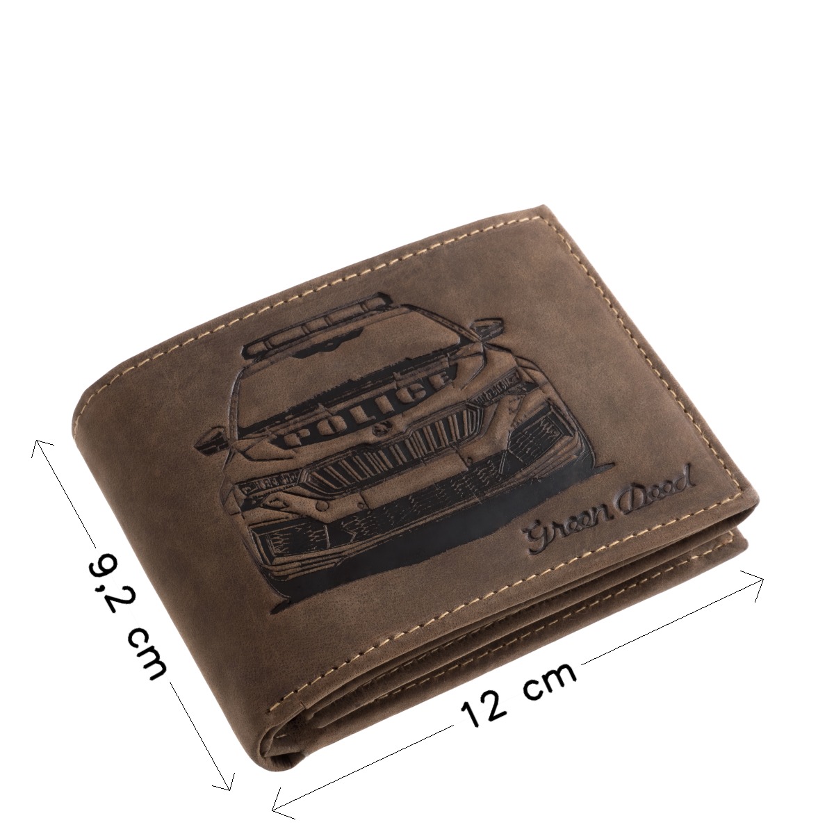 GreenDeed valódi bőr férfi pénztárca rendőrautó mintával PCAR1021 - Image 4