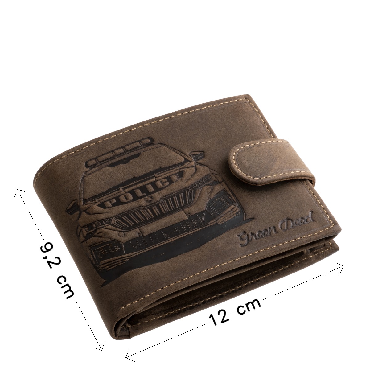 GreenDeed valódi bőr férfi pénztárca rendőrautó mintával PCAR1021/T - Image 4