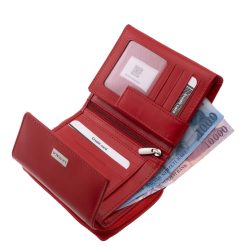 Sokoldalú, kompakt, jól kihasználható, La Scala márkás, valódi bőr , kisméretű női pénztárca modell, letisztult, modern, stílusos díszdobozba csomagolva