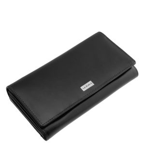 Praktikus kialakítású, La Scala márkás, könnyen hozzáférhető, divatos és stílusos, valódi bőr, nagyméretű női pénztárca modell, elegáns díszdobozban.