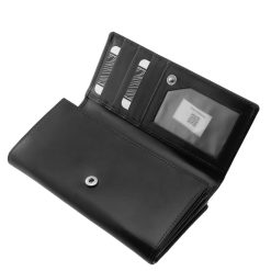 Praktikus kialakítású, La Scala márkás, könnyen hozzáférhető, divatos és stílusos, valódi bőr, nagyméretű női pénztárca modell, elegáns díszdobozban.