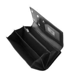 Praktikus kialakítású, La Scala márkás, könnyen hozzáférhető, divatos és stílusos, valódi bőr, nagyméretű női pénztárca modell, elegáns díszdobozban.