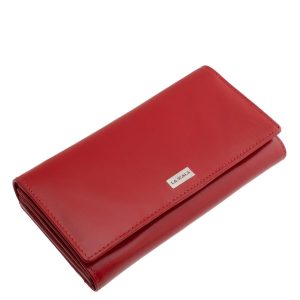 Praktikus kialakítású, La Scala márkás, könnyen hozzáférhető, divatos és stílusos, valódi bőr, nagyméretű női pénztárca modell, elegáns díszdobozban.