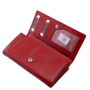 Praktikus kialakítású, La Scala márkás, könnyen hozzáférhető, divatos és stílusos, valódi bőr, nagyméretű női pénztárca modell, elegáns díszdobozban.