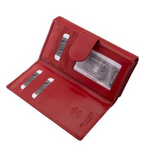 Praktikus kialakítású, La Scala márkás, könnyen hozzáférhető, divatos és stílusos, valódi bőr, nagyméretű női pénztárca modell, elegáns díszdobozban.