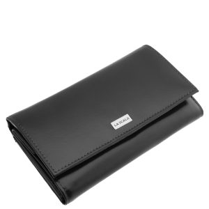 Elegáns, stílusos, könnyen kezelhető, La Scala márkás, valódi bőr, nagyméretű, kellemes tapintású női pénztárca modell, díszdobozban szállítva