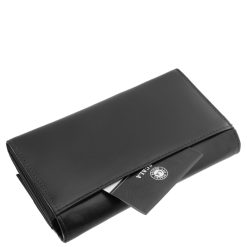 Elegáns, stílusos, könnyen kezelhető, La Scala márkás, valódi bőr, nagyméretű, kellemes tapintású női pénztárca modell, díszdobozban szállítva