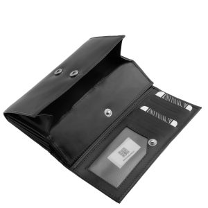 Elegáns, stílusos, könnyen kezelhető, La Scala márkás, valódi bőr, nagyméretű, kellemes tapintású női pénztárca modell, díszdobozban szállítva