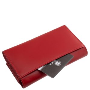 Elegáns, stílusos, könnyen kezelhető, La Scala márkás, valódi bőr, nagyméretű, kellemes tapintású női pénztárca modell, díszdobozban szállítva