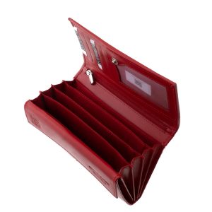 Elegáns, stílusos, könnyen kezelhető, La Scala márkás, valódi bőr, nagyméretű, kellemes tapintású női pénztárca modell, díszdobozban szállítva