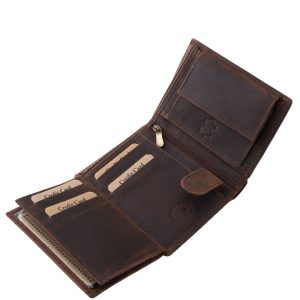 Ez a valódi bőr GreenDeed férfi pénztárca letisztult formavilágával és natúr stílusával a természetesség és az elegancia tökéletes egyensúlyát kínálja.