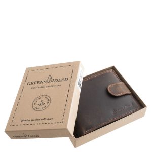 Ez a valódi bőr GreenDeed férfi pénztárca letisztult formavilágával, natúr stílusával és praktikus kialakításával a természetesség és az elegancia ötvözete.