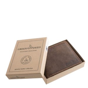 Ez a valódi bőr GreenDeed férfi pénztárca letisztult formavilágával és natúr stílusával a természetesség és az elegancia tökéletes egyensúlyát kínálja.
