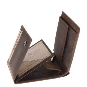 Ez a valódi bőr GreenDeed férfi pénztárca letisztult formavilágával és natúr stílusával a természetesség és az elegancia tökéletes egyensúlyát kínálja.