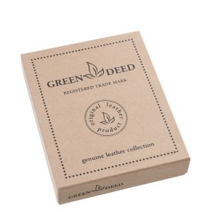 Egyedi valódi bőr férfi pénztárca mely méhész mintás fedéllel készült, minőségi GreenDeed termék, praktikus díszdobozos kivitelben.