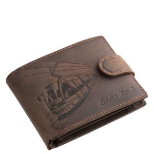 Ez az egyedi GreenDeed márkás bőr pénztárca valódi bőrből készült, fedelét pedig egy klasszikus budapesti villamos, részletgazdag benyomása díszíti.