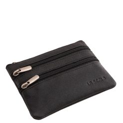 La Scala márkás, minőségi valódi bőr kulcstartó egy rögzített kulcskarikával, több, cipzárral zárható biztonságos rekesszel, praktikus kialakítással