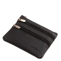 La Scala márkás, minőségi valódi bőr kulcstartó egy rögzített kulcskarikával, több, cipzárral zárható biztonságos rekesszel, praktikus kialakítással