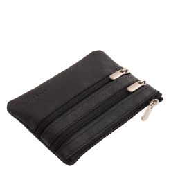 La Scala márkás, minőségi valódi bőr kulcstartó egy rögzített kulcskarikával, több, cipzárral zárható biztonságos rekesszel, praktikus kialakítással