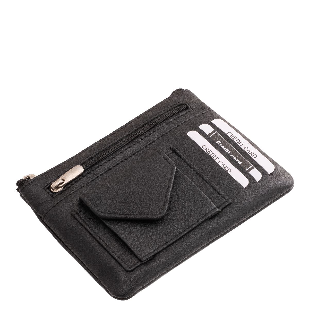 bor-kulcstarto-kartyatartoval-#-3178-#-fekete-01 Kiváló minőségű, valódi bőr, fekete színű, La Scala márkás, sokoldalú, kulcstartó, kártyatartó helyekkel és aprópénztartóval, elején praktikus érme tartóval