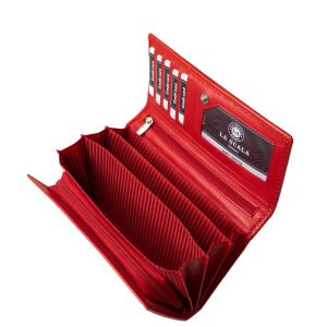 Mutatós, kiváló minőségű, croco mintás, valódi bőr, nagyméretű női pénztárca, egyedi, stílusos díszdobozban, mely igényesen tárolja a terméket.