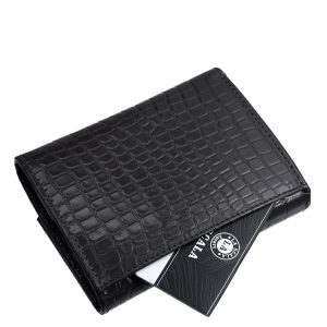 Elegáns megjelenésű igazán divatos croco mintás női valódi bőr pénztárca modellünk egy sokoldalú, kis méretű modell, díszdobozos kivitelben.