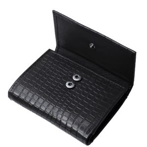 Elegáns megjelenésű igazán divatos croco mintás női valódi bőr pénztárca modellünk egy sokoldalú, kis méretű modell, díszdobozos kivitelben.