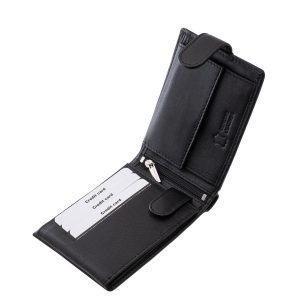 Ez a klasszikus kialakítású, elegáns férfi pénztárca valódi bőrből készült, így stílusos megjelenése mellett kiváló tartósságot és megbízhatóságot kínál.