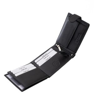 Ez a klasszikus kialakítású, elegáns férfi pénztárca valódi bőrből készült, így stílusos megjelenése mellett kiváló tartósságot és megbízhatóságot kínál.