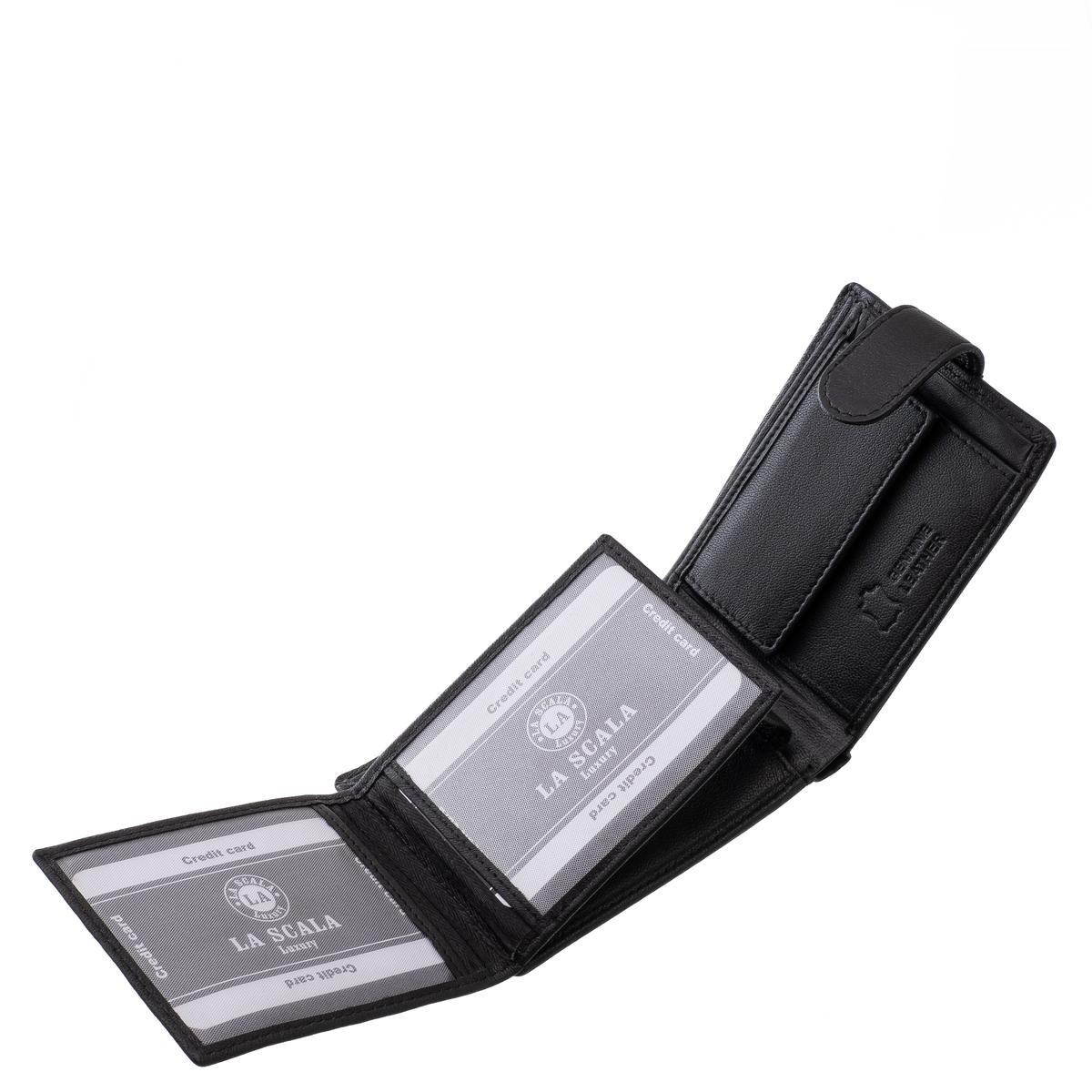 kismeretu-ferfi-bor-penztarca-atkapcsoloval-La-Scala-#-BNP102T-#-fekete-04 Ez a prémium minőségű, valódi bőr férfi pénztárca kisméretű kialakítással rendelkező, igazán elegáns, praktikus díszdobozos La Scala modell.