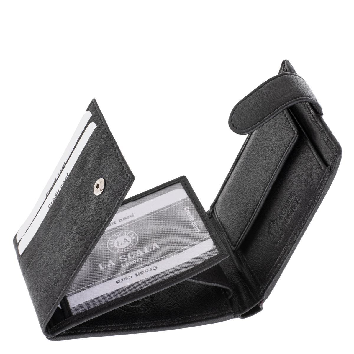 kismeretu-ferfi-bor-penztarca-atkapcsoloval-La-Scala-#-BNP102T-#-fekete-06 Ez a prémium minőségű, valódi bőr férfi pénztárca kisméretű kialakítással rendelkező, igazán elegáns, praktikus díszdobozos La Scala modell.